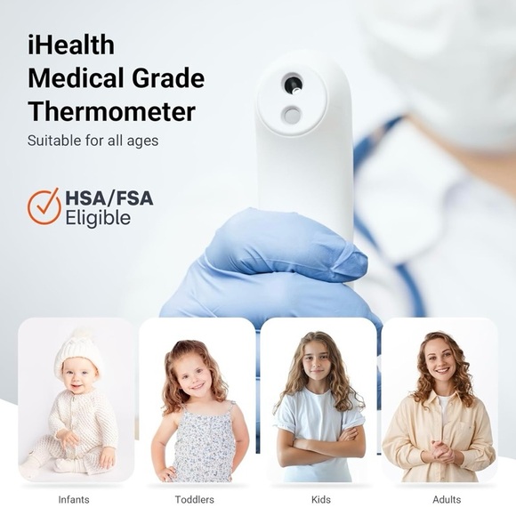 NEW - No-Touch Forehead Thermometer for Adults, Kids, Babies, 3 Ultra-Sensors - Picture 3 of 6